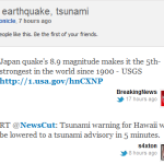 Así se utilizó Storify en la cobertura del terremoto de Japón