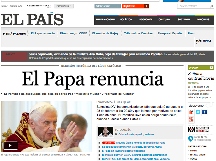 El País El PAPA
