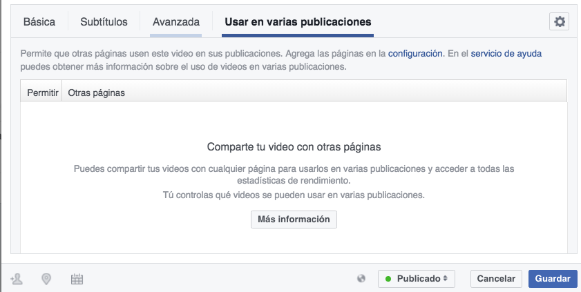 video facebook