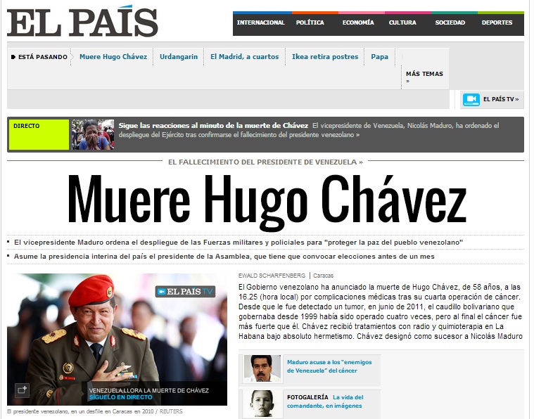 Chavez El Pais
