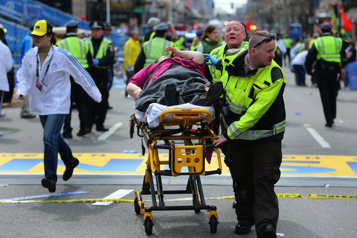 Explosions At 117th Boston Marathon