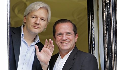 Ricardo Patino with Julian Assange