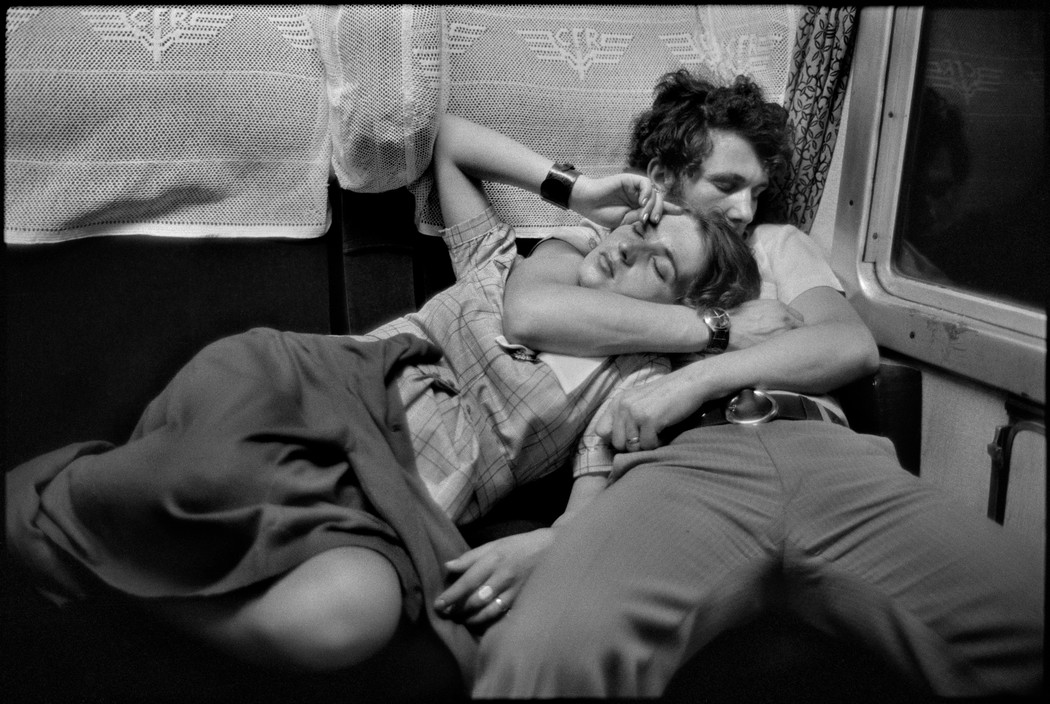 ROMANIA. In a train. 1975.