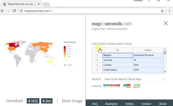 Crea visualizaciones de datos con mapas en pocos segundos con esta herramienta web
